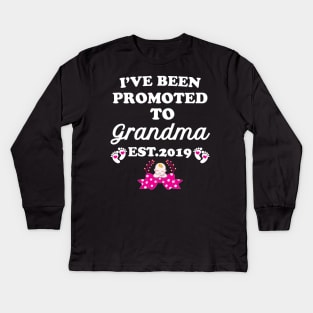 I have been promoted to Grandma Kids Long Sleeve T-Shirt